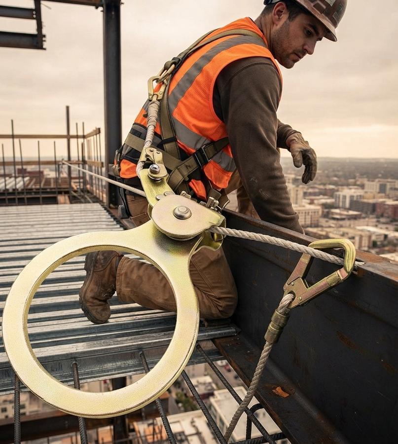 01515 Rope Grab with Connecting Eye on the job