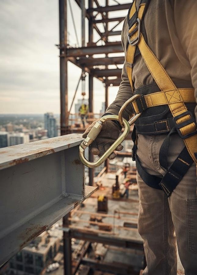 S01813 Steel Locking Carabiner, 50 kN on the job